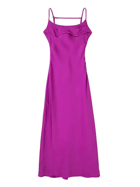 Strappy satin occasion Dress