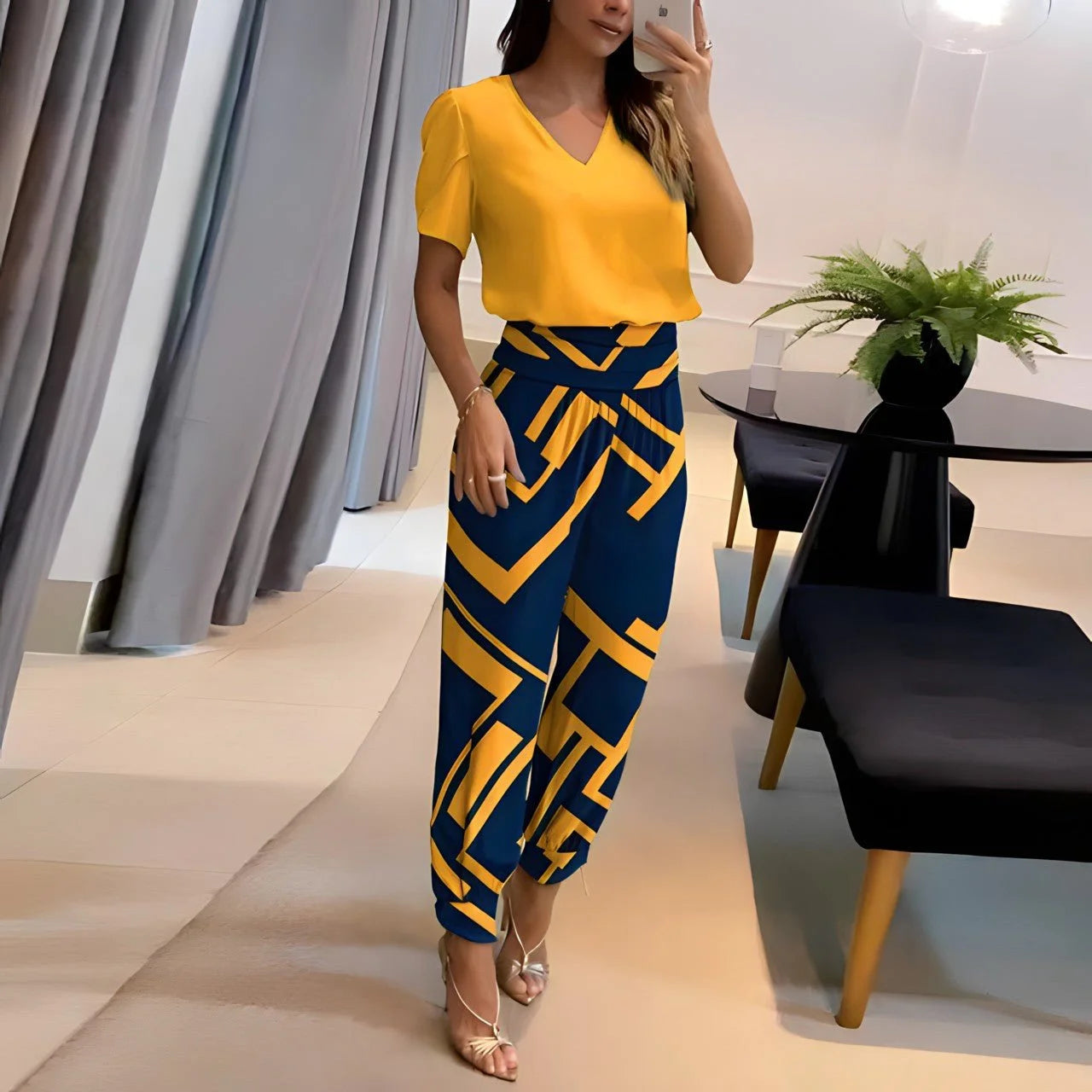 Women Print Casual 2 Piece Set