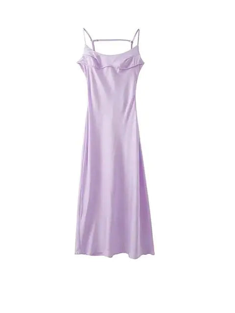 Strappy satin occasion Dress